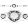 Championship Belt - White Belt with Antique Silver Plate